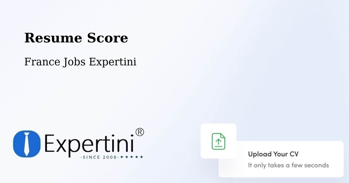 Resume Score & Job Description Match Tool – Guyancourt - France Jobs Expertini